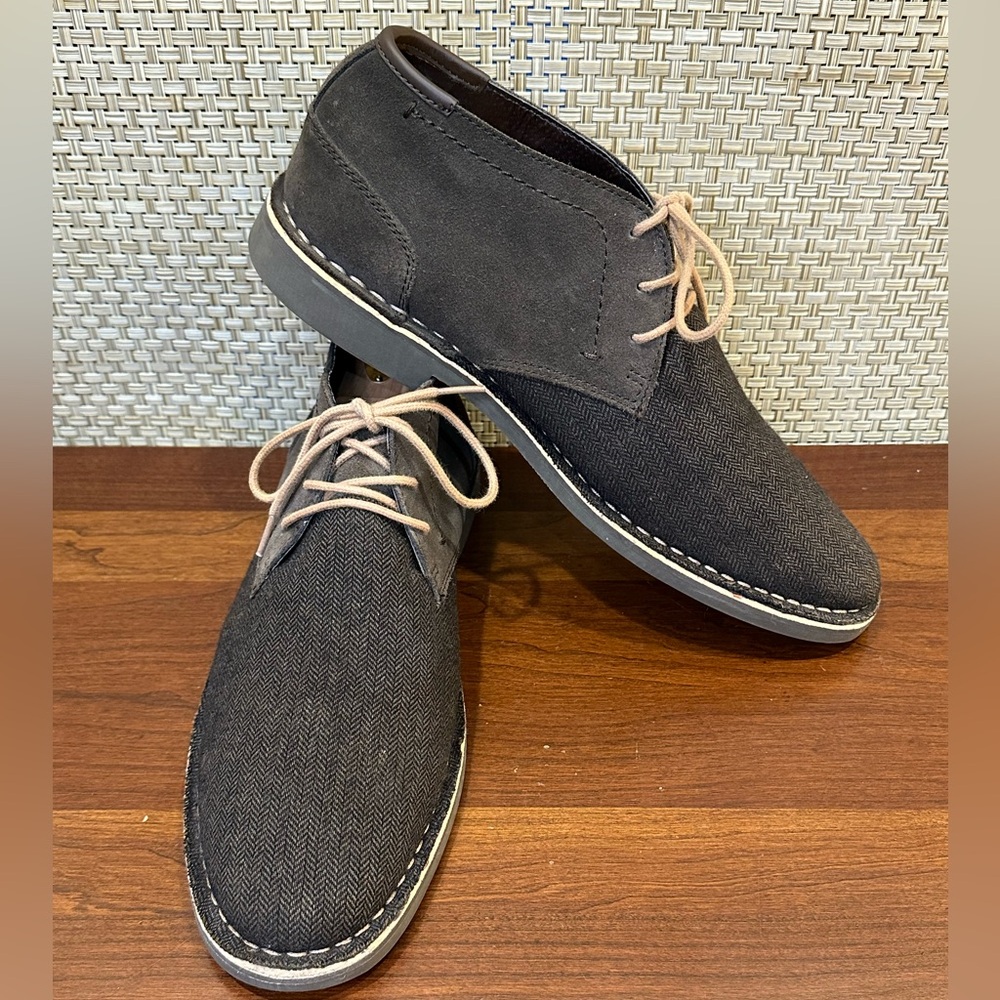 🌟HP🌟Kenneth Cole Reaction Green Desert Sun Herringbone & Leather Desert Boots